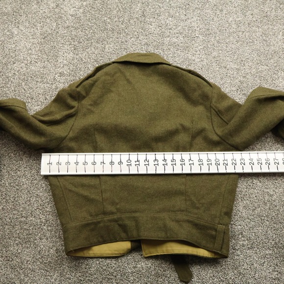 Vintage British Army Jacket Mens 19 1961‎ Khaki Wool Battle Dress Military biker - Picture 12 of 13